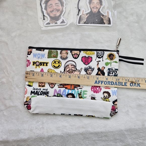 NEW Post Malone Gift Set - Lot with Make up Cosmetic Bag & 2 Air Fresheners - Picture 3 of 5